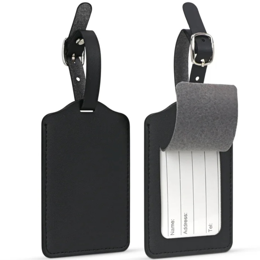NWT Black Travel Luggage Tags Set 2